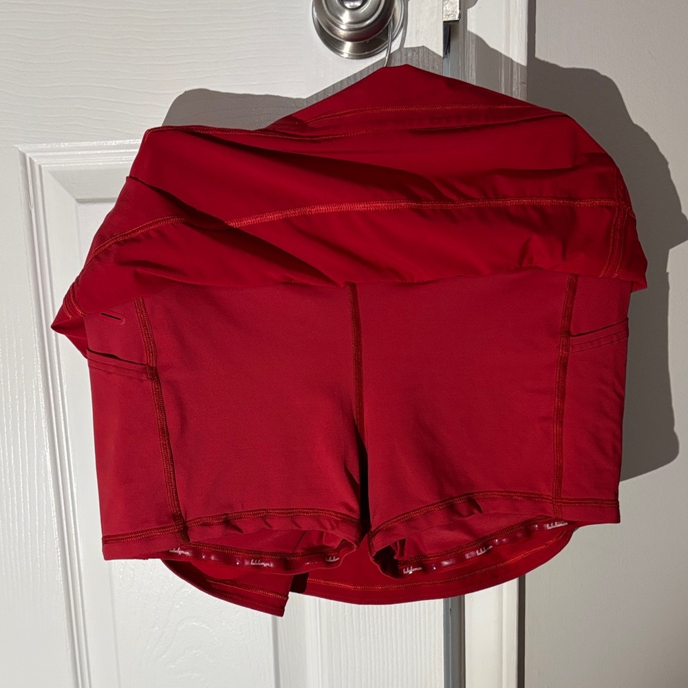 Lululemon Athletica Vibrant Red Mini Golf Skirt - Picture 4 of 10